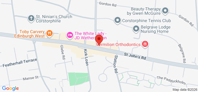 Map showing Eastern Pavilion in Edinburgh